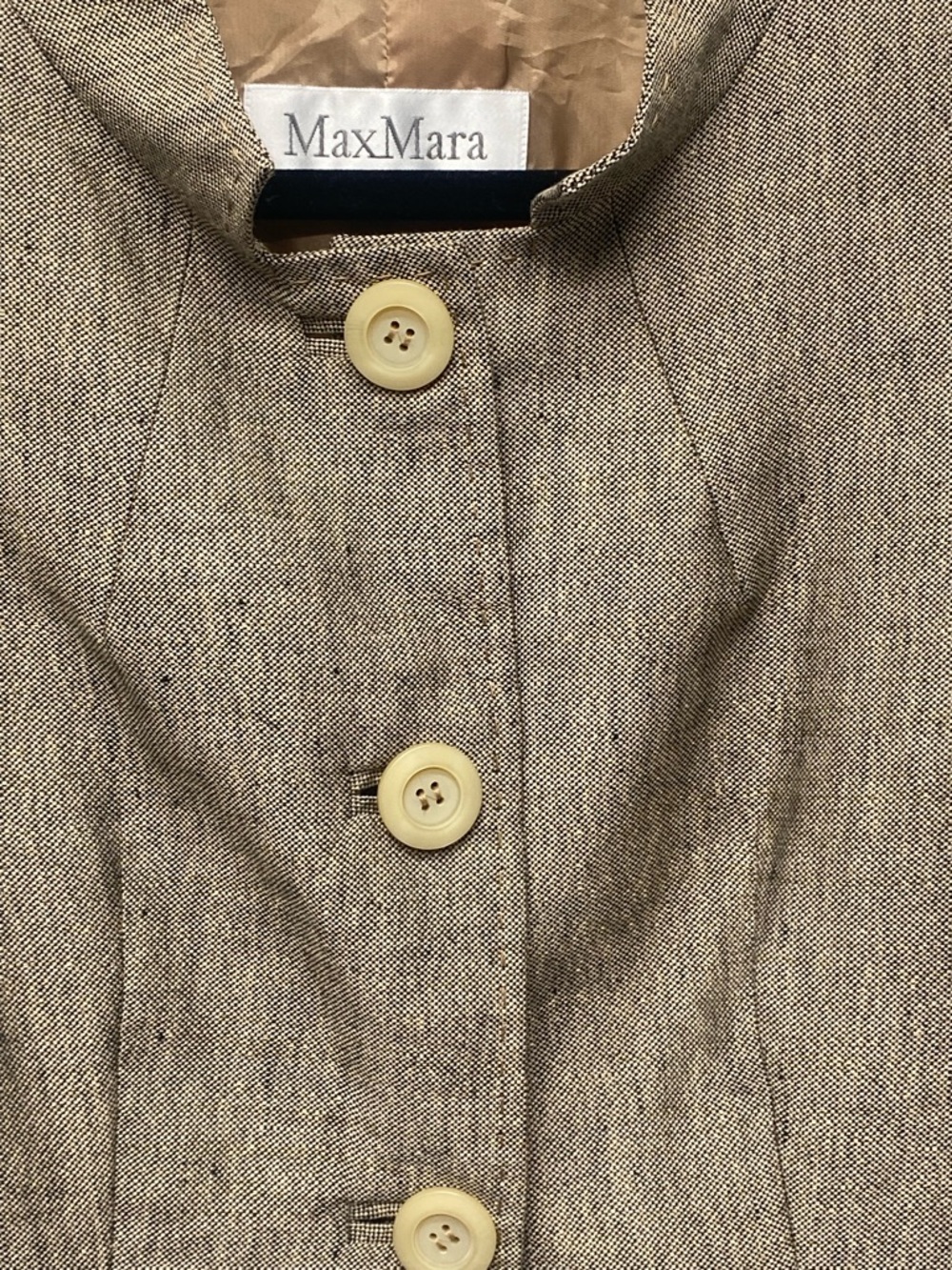 Max Mara Women’s Linen Skirt Suit Brown/Beige size 6. Made in Italy. - Picture 5 of 12